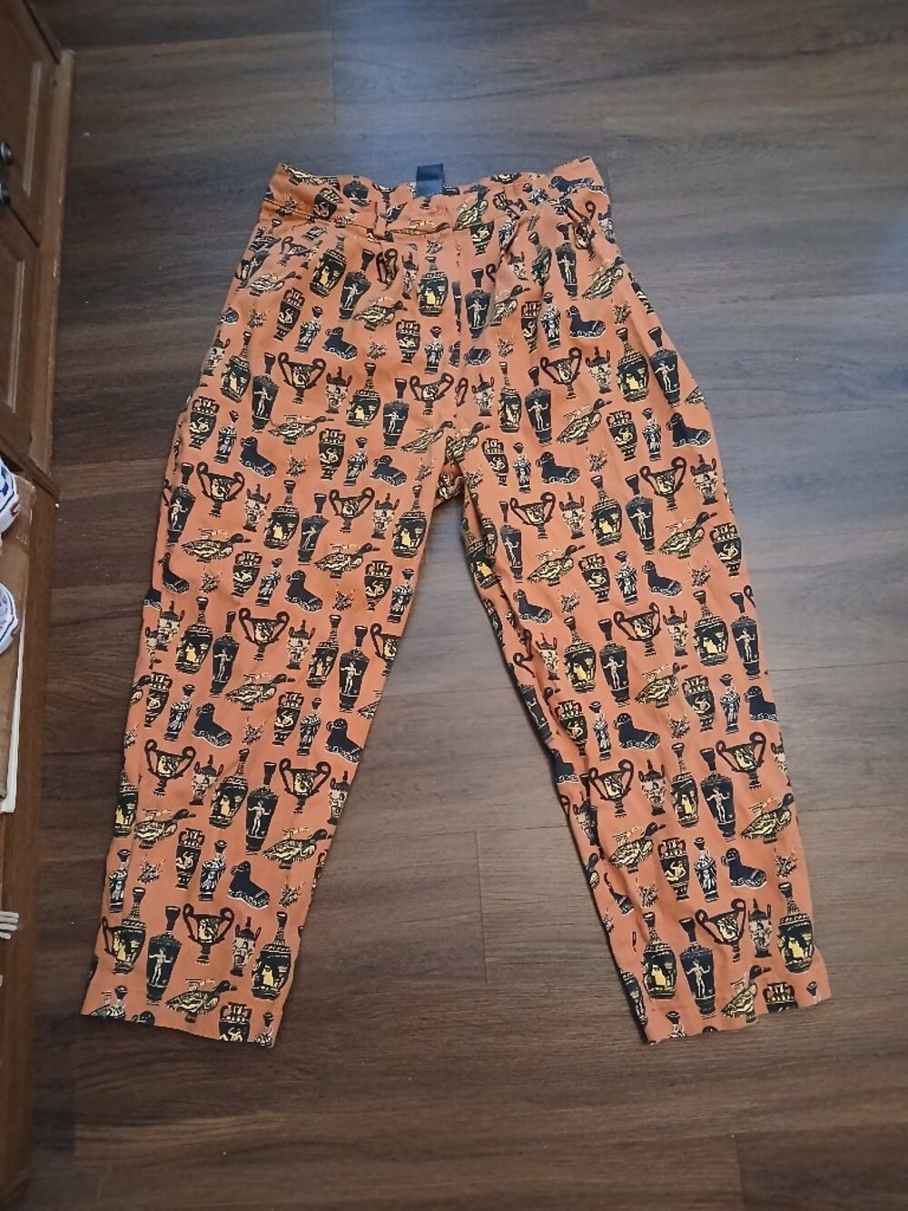 Nooworks Greek Pots Business Pants US MADE ART L RARE - Picture 5 of 6